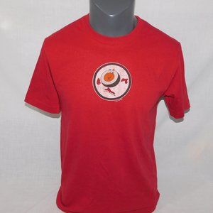 Vintage Look Peter Puck Hockey Mens S Red T Shirt